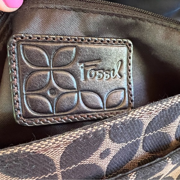 Black & Brown Fossil Purse with matching Wallet - Picture 5 of 16